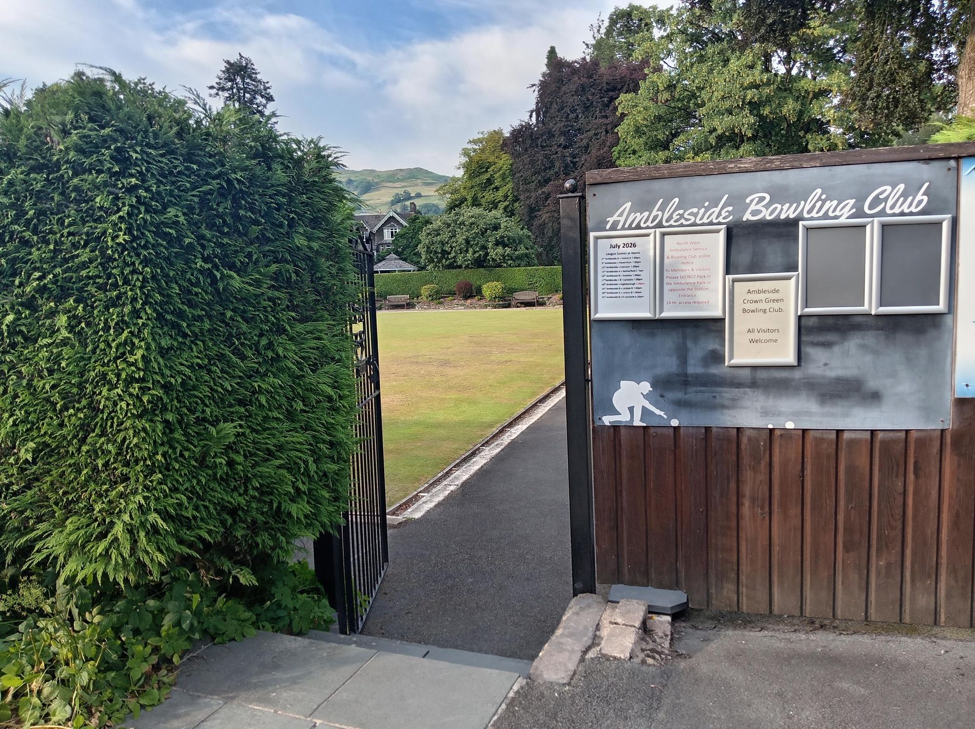The entrance to the green (16/07/2026 Will Larter). (External). Published on 19-07-2026