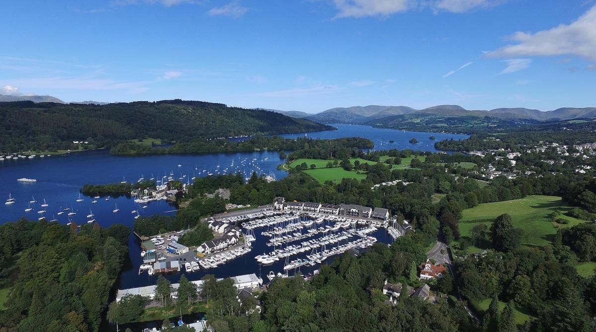 Boathouse Windermere Marina aerial view. (Pub, External). Published on 01-01-1970