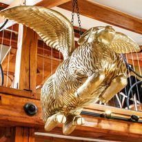 Flying Fleece sculpture. (Pub, Sign). Published on 01-01-1970