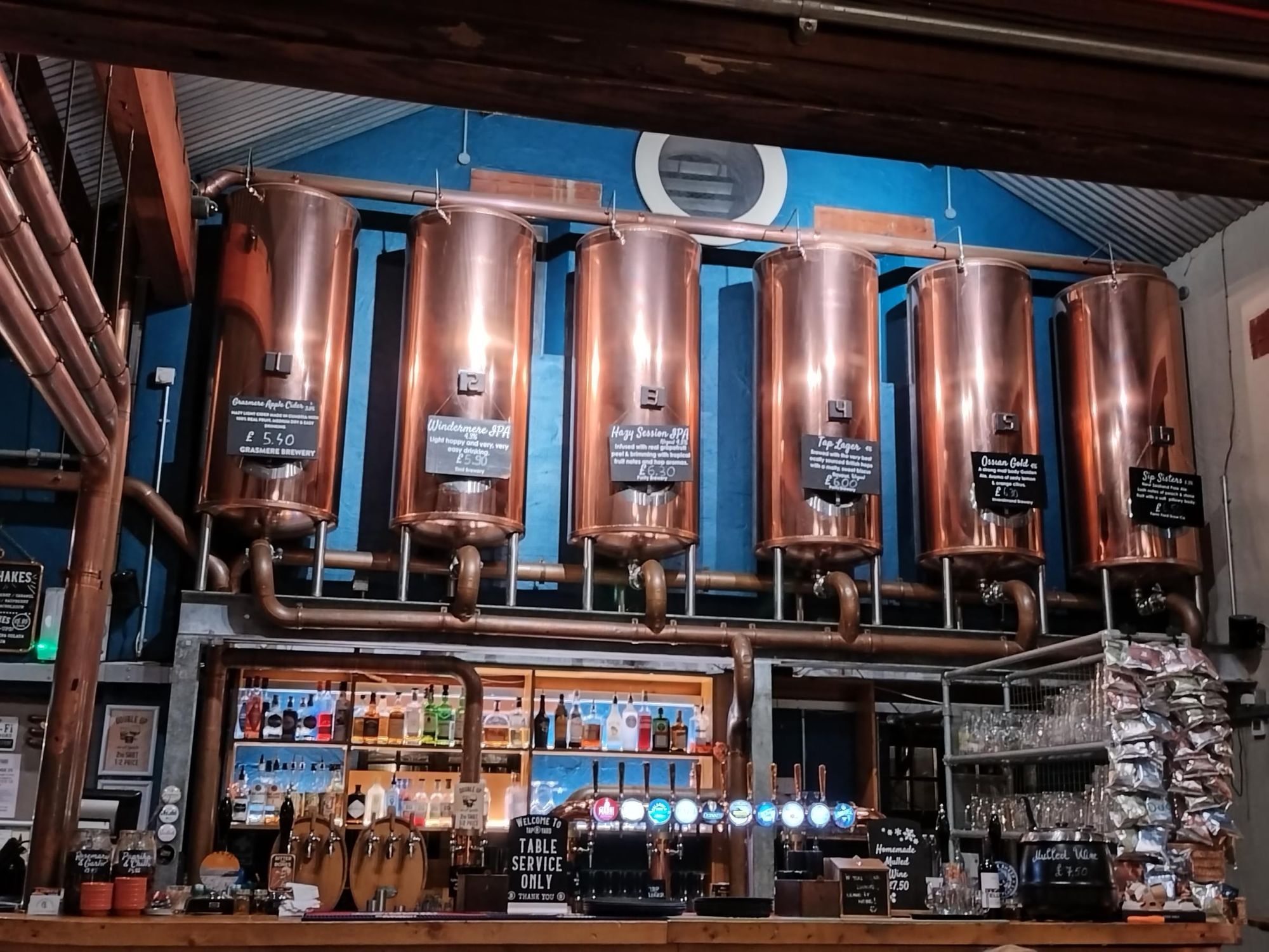 The bar and tanks (23/11/2025 Roland Wadden). (Pub, Bar). Published on 26-11-2025