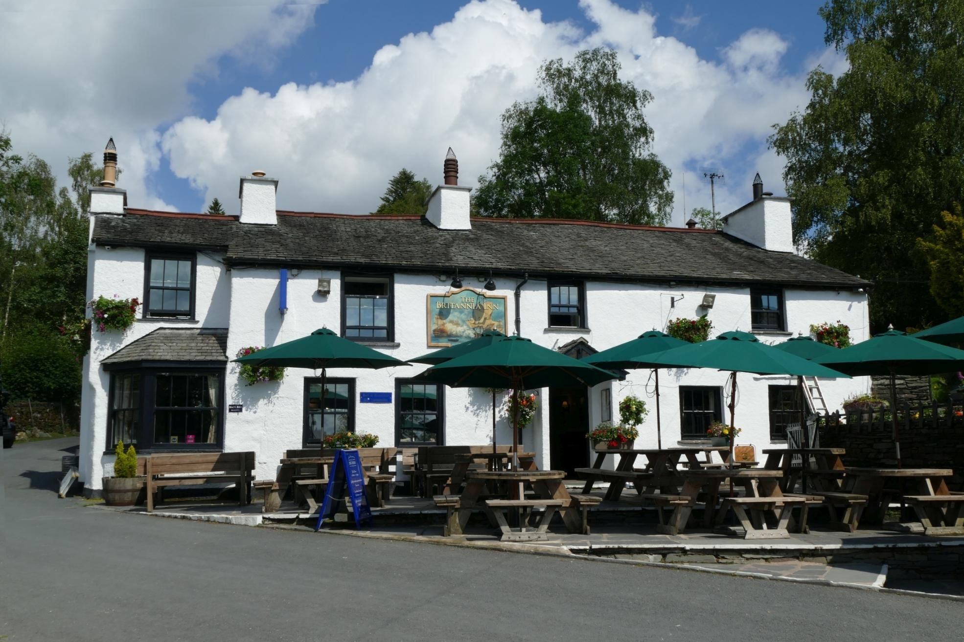 Britannia Inn Elterwater. (Pub, External, Garden, Key). Published on 01-01-1970