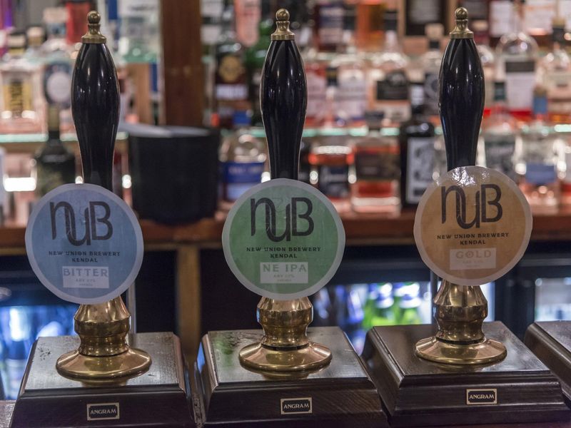 New Union Brewery pumps. (Pub, Brewery). Published on 02-08-2019