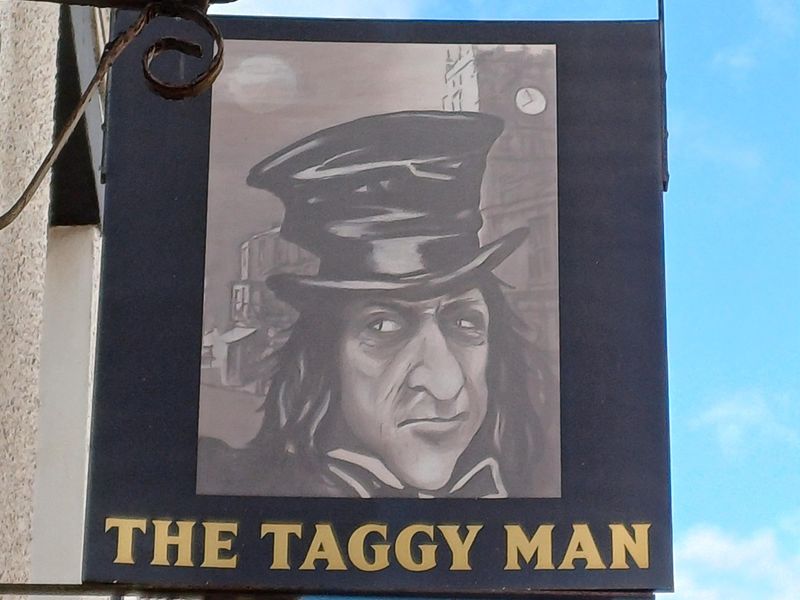 Taggy Man, sign 24.2.24 (Adrian Smith). (Pub, Sign). Published on 26-02-2024