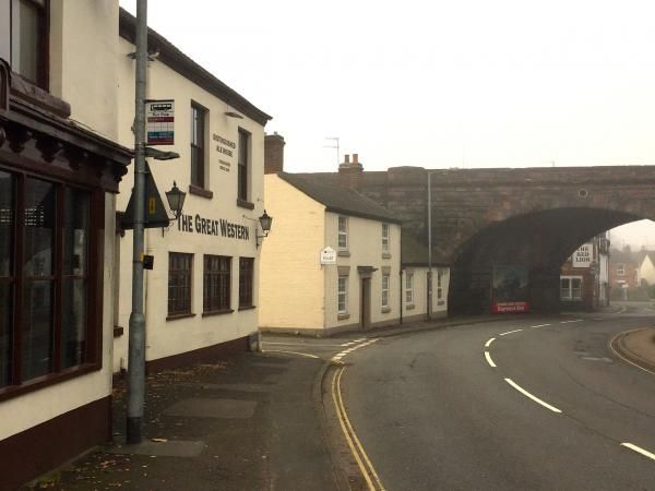 2015, with Severn Valley Railway viaduct in the background. (Pub, External). Published on 01-11-2015