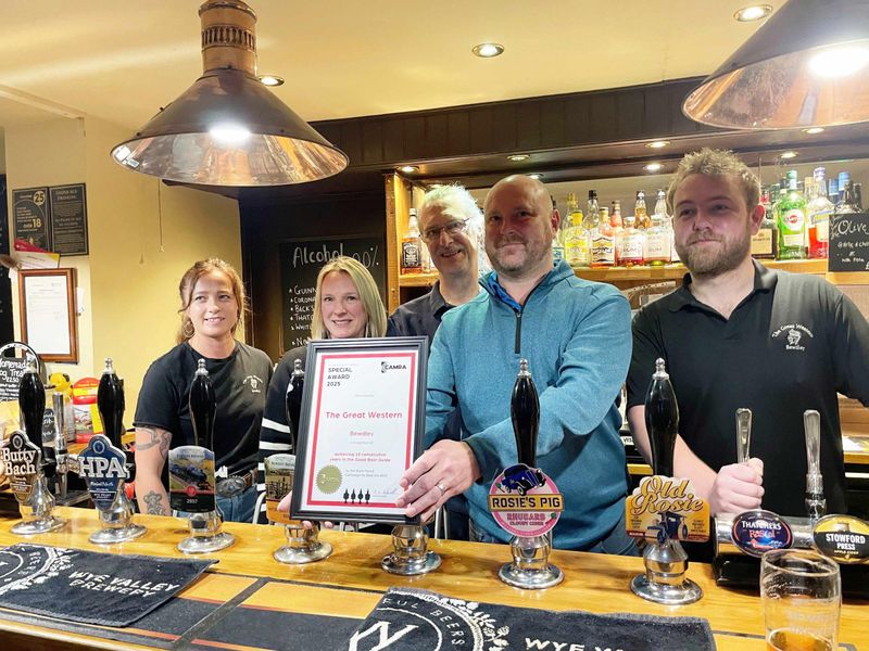 Award in October 2025 for 10 years in the Good Beer Guide. Published on 22-03-2026 