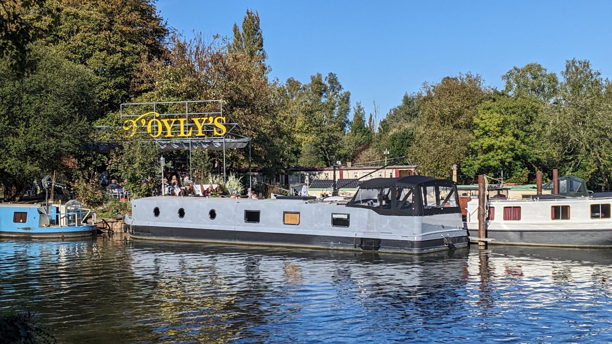 D'Oyly's - view from Thames towpath. (External, Key). Published on 17-10-2023