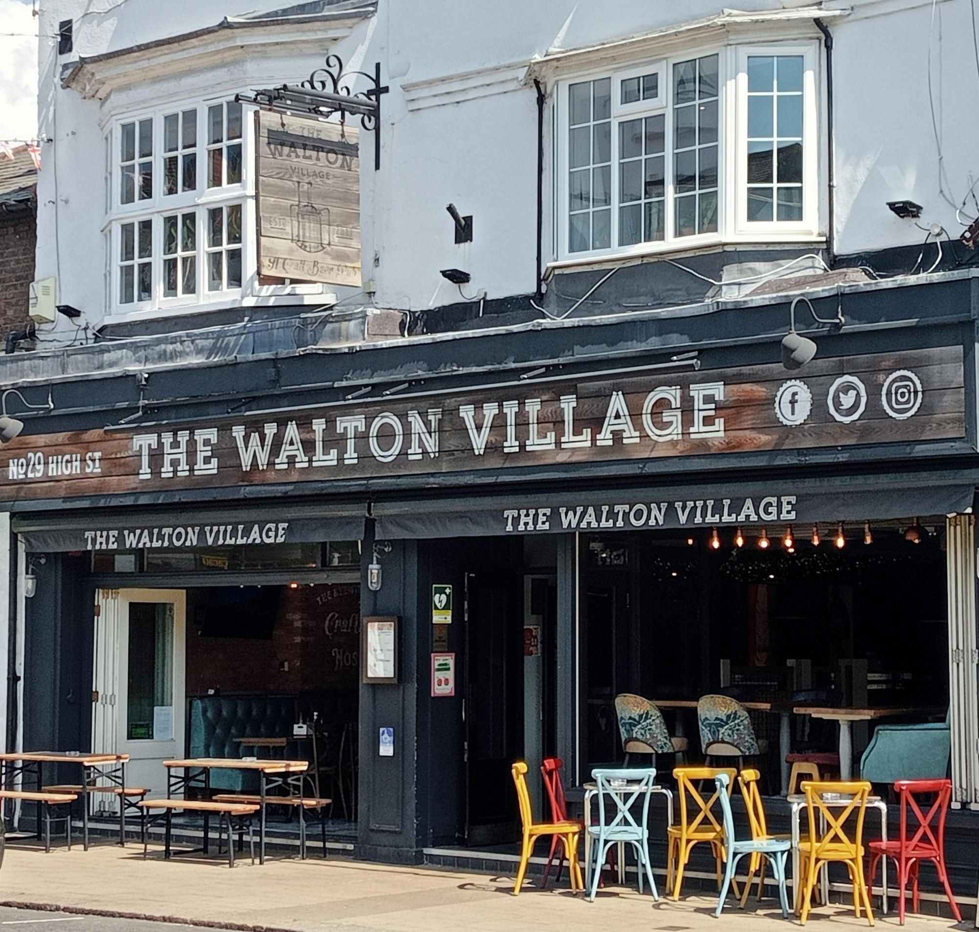 Walton Village - front. (Pub, External, Key). Published on 05-06-2025