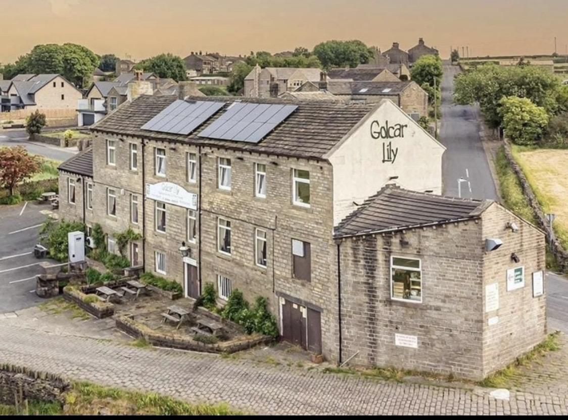 Aerial view of Golcar Lily. (Pub). Published on 09-03-2026