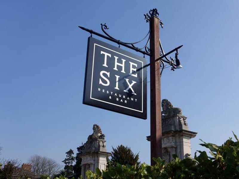 The Six Restaurant & Bar. (External, Sign). Published on 30-03-2019