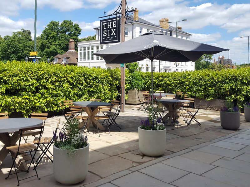 Front outside seating area (July 2019). (Pub, External, Garden). Published on 31-05-2026 