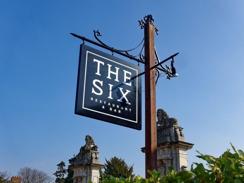 The Six Restaurant & Bar sign (Mar 2019). (External, Sign). Published on 31-05-2026 