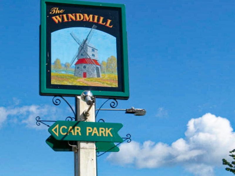 The Windmill, Hampton Hill pub sign (May 2005). (External, Sign). Published on 14-05-2026 