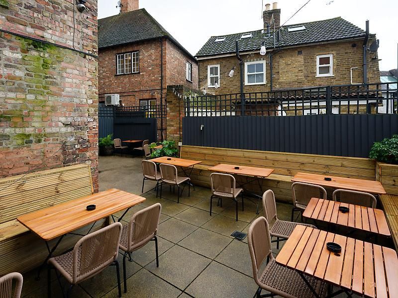 Outside seating at the rear of the pub. (Pub, External, Garden). Published on 01-02-2025 