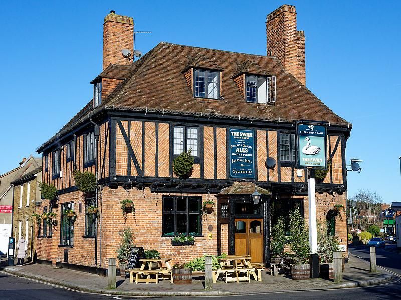 Swan Inn, Hampton Wick (Jan 2025). (Pub, External, Key). Published on 01-02-2025