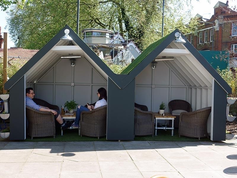 Two outside cabins. (Pub, External, Customers). Published on 06-05-2018