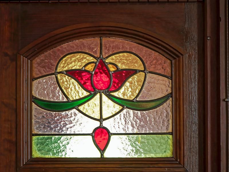 Coloured glass ledded Window (June 2011). Published on 15-01-2023
