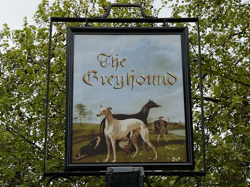 The Greyhound pub sign taken in 2010. (Pub, Sign, Key). Published on 26-02-2023