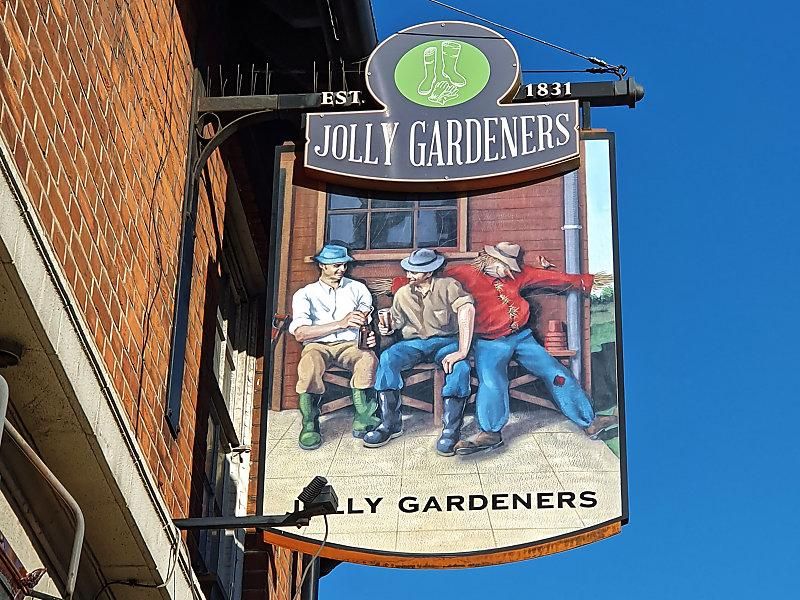 Jolly Gardners Pub Sign - Feb 2023. (Sign). Published on 07-02-2023