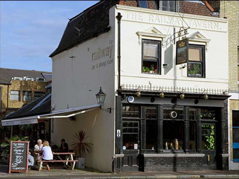 Railway Tavern, Mortlake. (Pub, External, Key). Published on 06-03-2013
