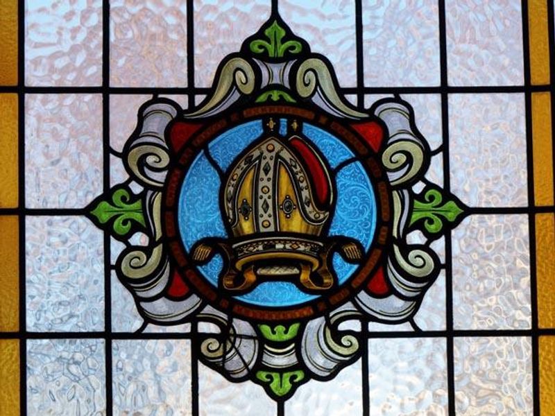Stained glass leaded window. (Pub). Published on 16-02-2019 