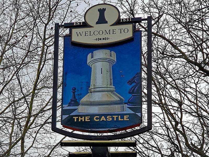 The Castle pub sign (Fe2023). (External, Sign). Published on 25-02-2023
