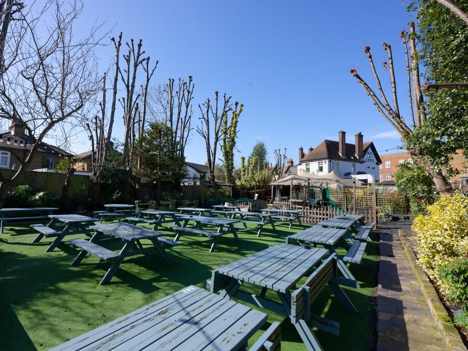 Sussex Arms back garden (March 2026). (Pub, External, Garden). Published on 18-03-2026