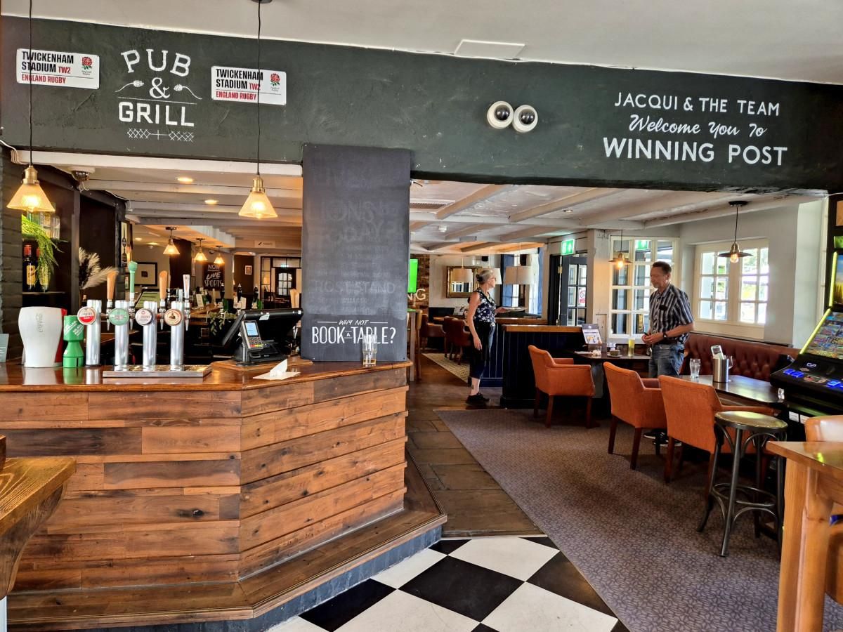 Winning Post - View from side bar. (Pub, Bar). Published on 16-08-2025