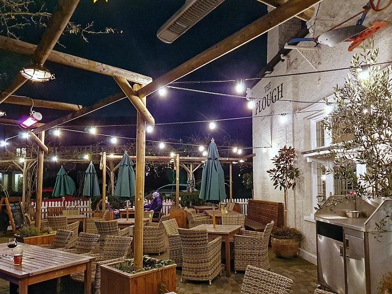 Plough - paved garden (Feb 2023). (Pub, Garden). Published on 11-02-2023