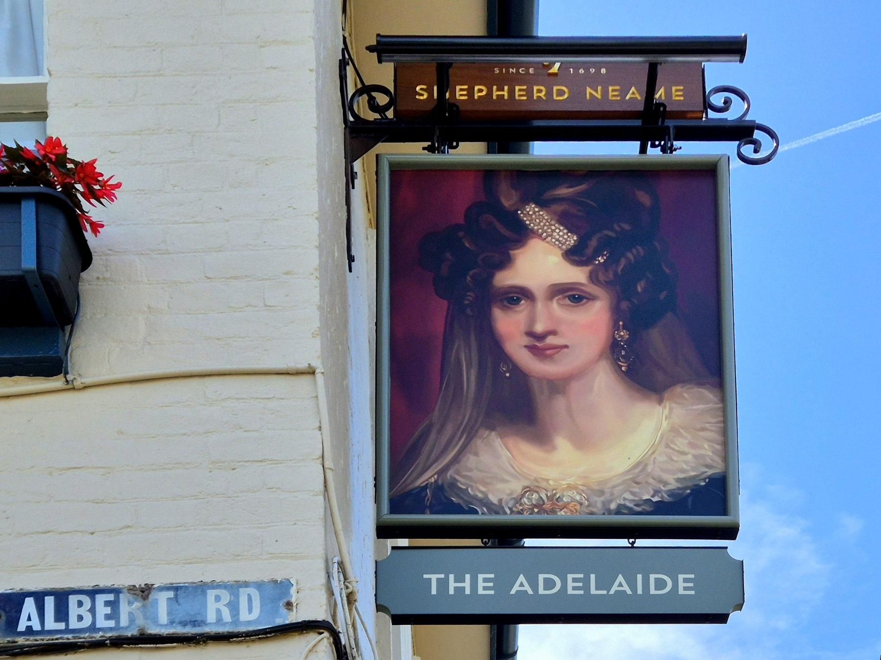 The Adelaide, Teddington. Photo taken June 2026.. (External, Sign). Published on 14-06-2026