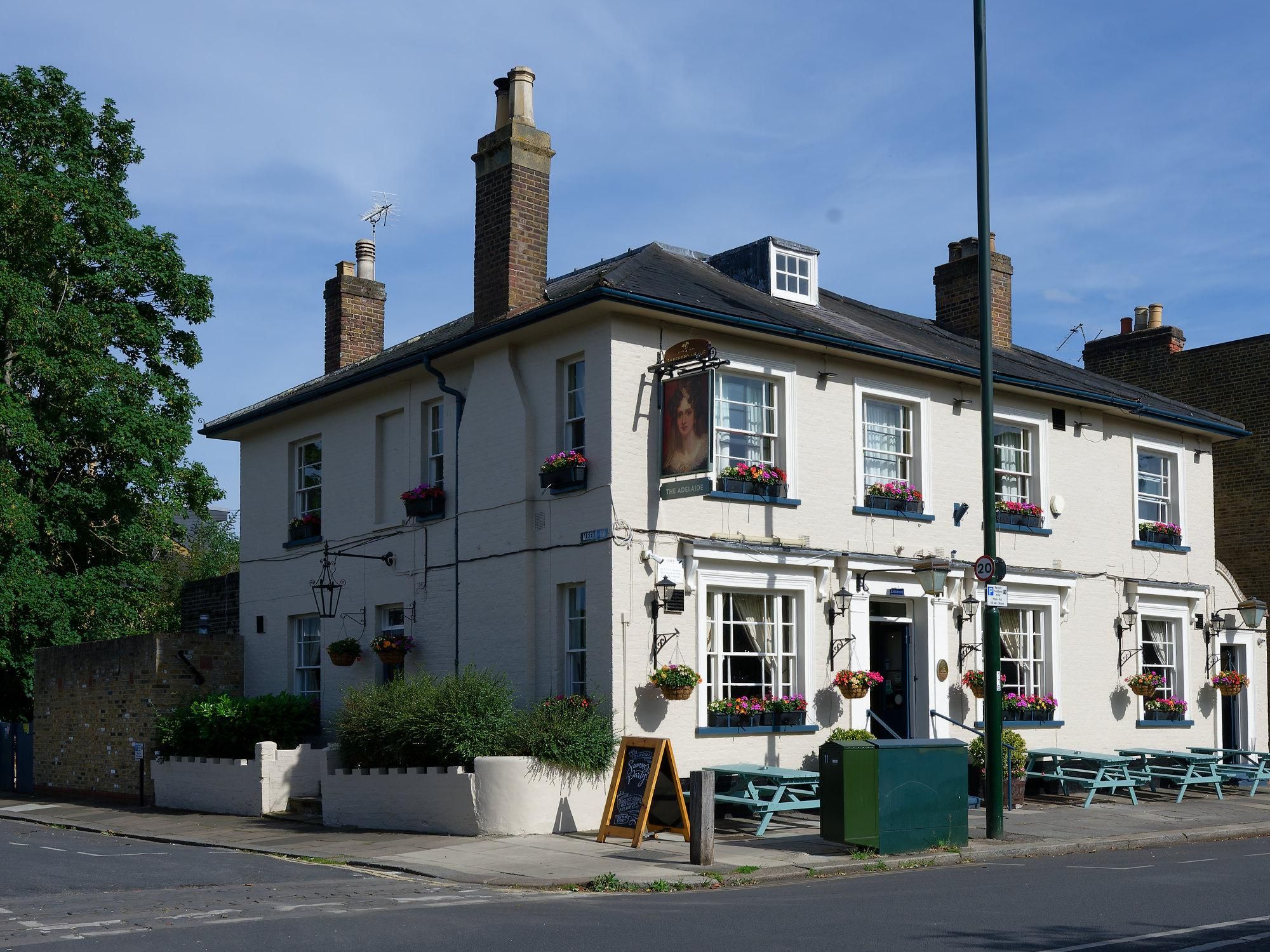 The Adelaide, Teddington. Photo taken June 2026.. (Pub, External, Key). Published on 15-06-2026