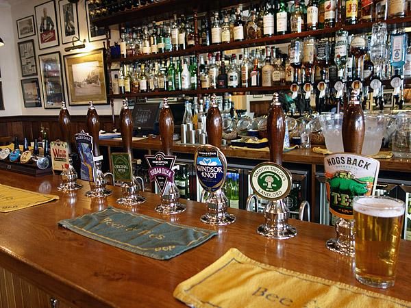 Cask ales on the bar - Feb 2015. (Pub, Bar). Published on 01-12-2018