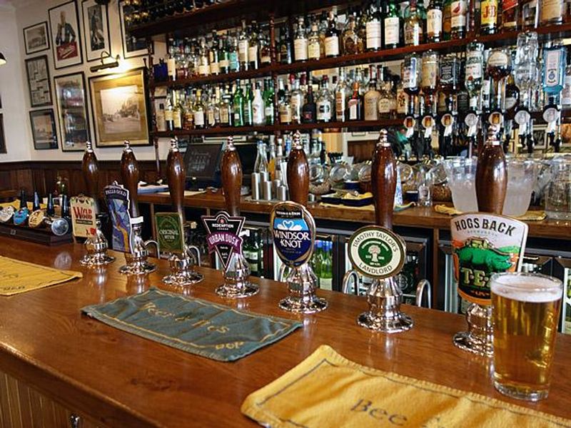 Cask ales on the bar - Feb 2015. (Pub, Bar). Published on 01-12-2018