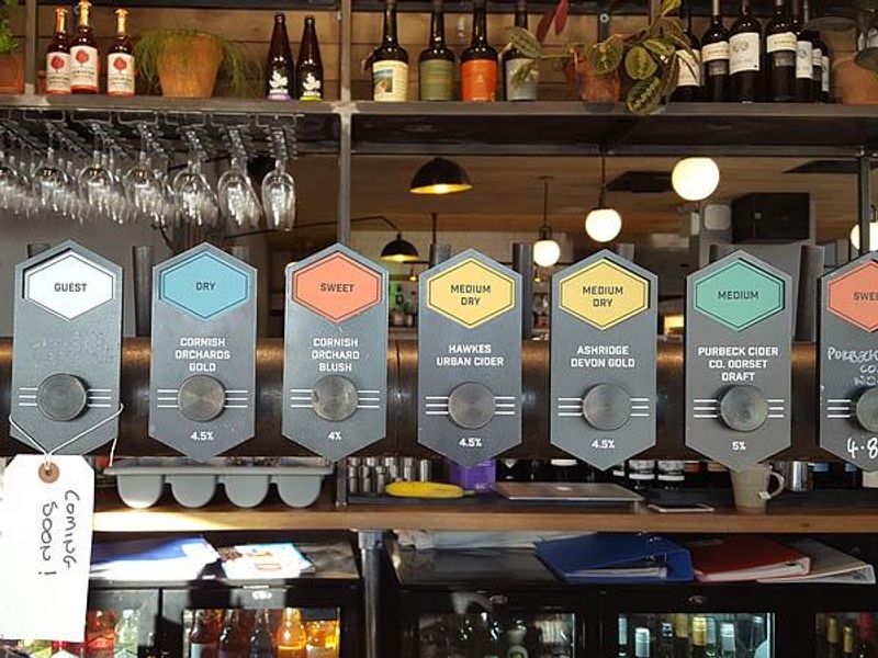 The Stable some of the Cider taps. (Bar). Published on 17-03-2019