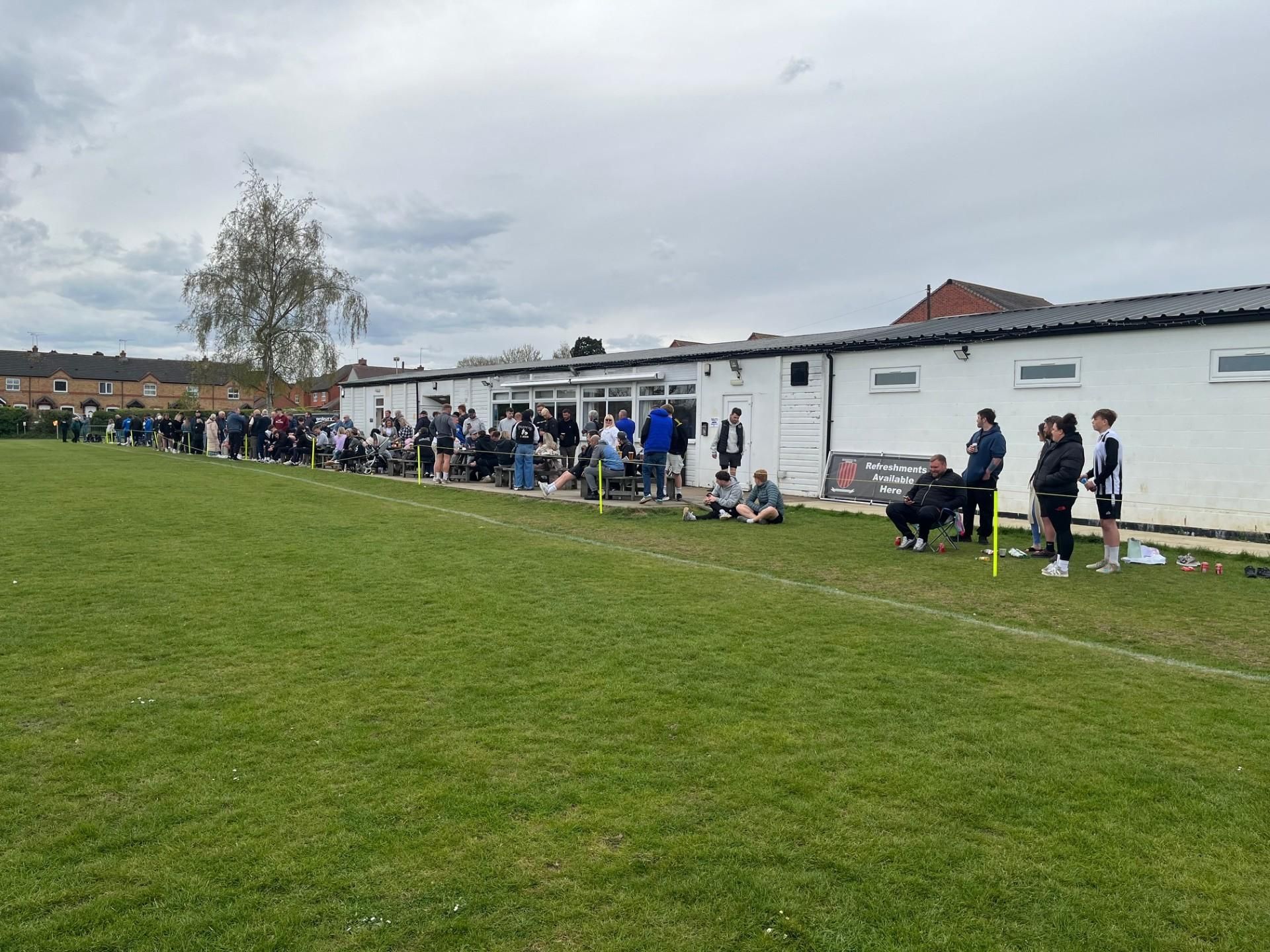 Stockton FC from pitch side.. (Key). Published on 16-04-2025
