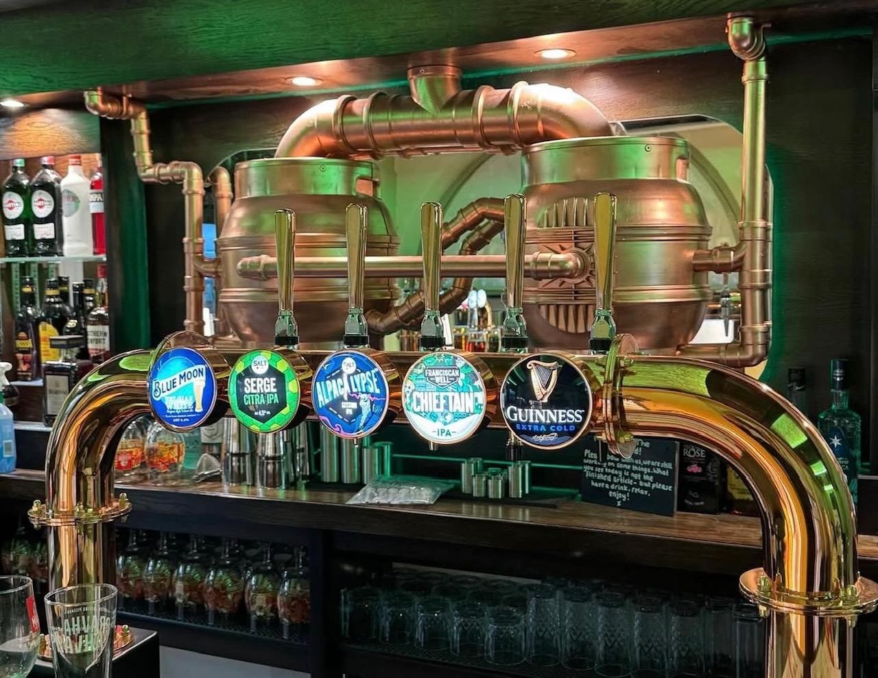 Some of the keg taps. (Pub, Bar). Published on 03-05-2025