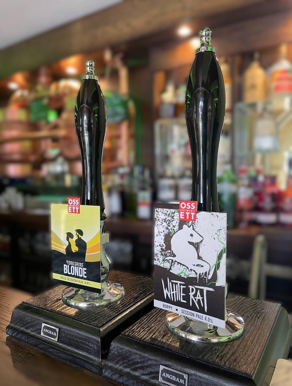 Handpumps on the bar. (Pub, Bar). Published on 02-05-2025