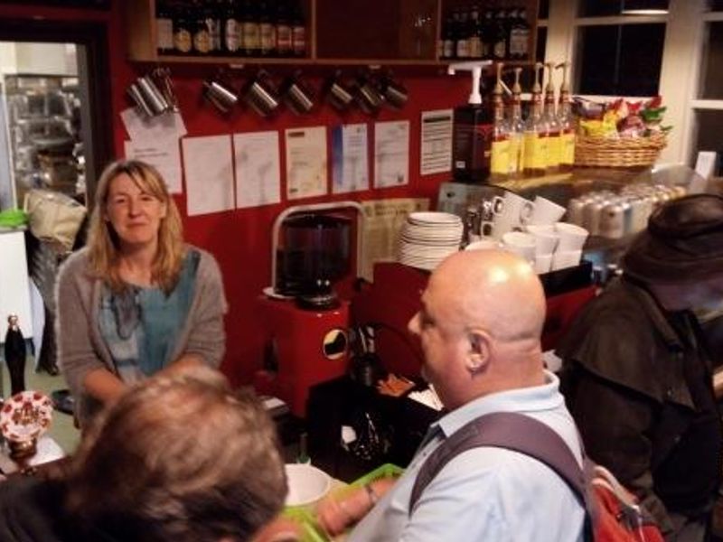 The bar and owner. (Pub, Bar, Publican, Customers). Published on 02-05-2015