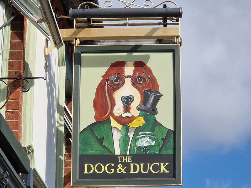 Dog & Duck, Shirley (Photo: Pete Horn - 16/07/2025). (Sign). Published on 16-07-2025 
