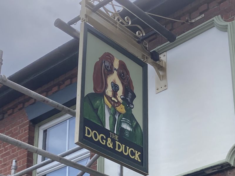 Dog & Duck, Shirley (Photo: Norman Clinnick - 27/06/2025). (Sign). Published on 27-06-2025 