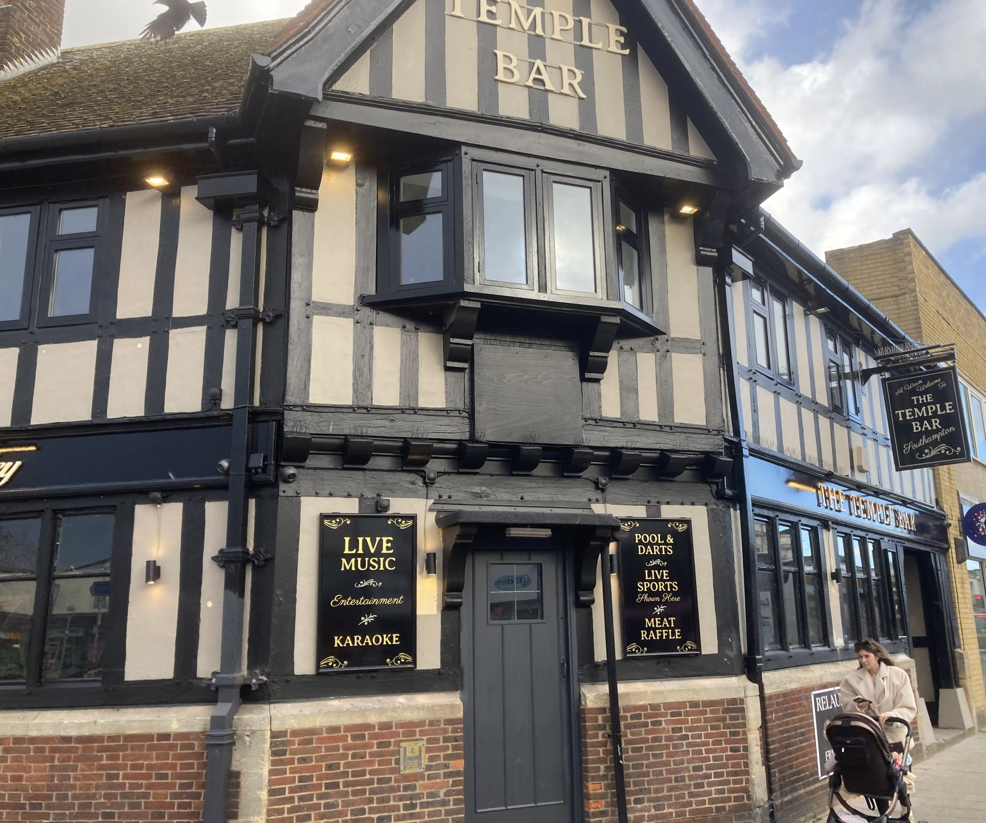The Temple Bar, Shirley (Photo: Norman Clinnick - 26/03/2026). (Pub, External, Key). Published on 26-03-2026