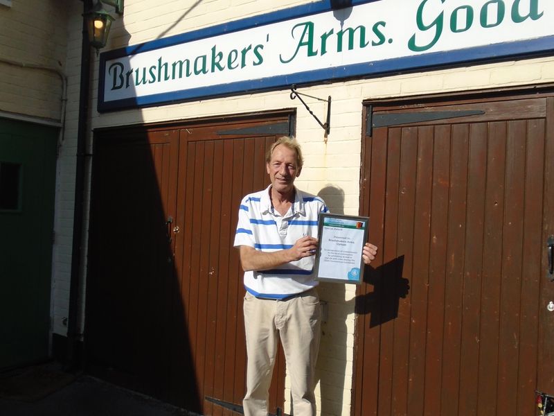 Brushmakers Arms, Upham. (Pub, External, Sign, Publican, Award). Published on 16-10-2021 