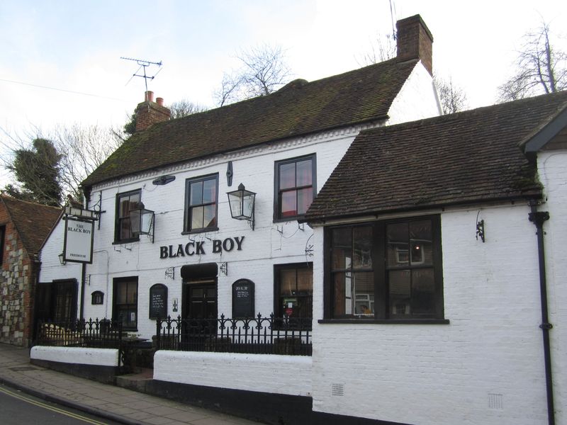 Black Boy, Winchester (Photo: Pete Horn - 16/02/2013). (Pub, External). Published on 16-02-2013