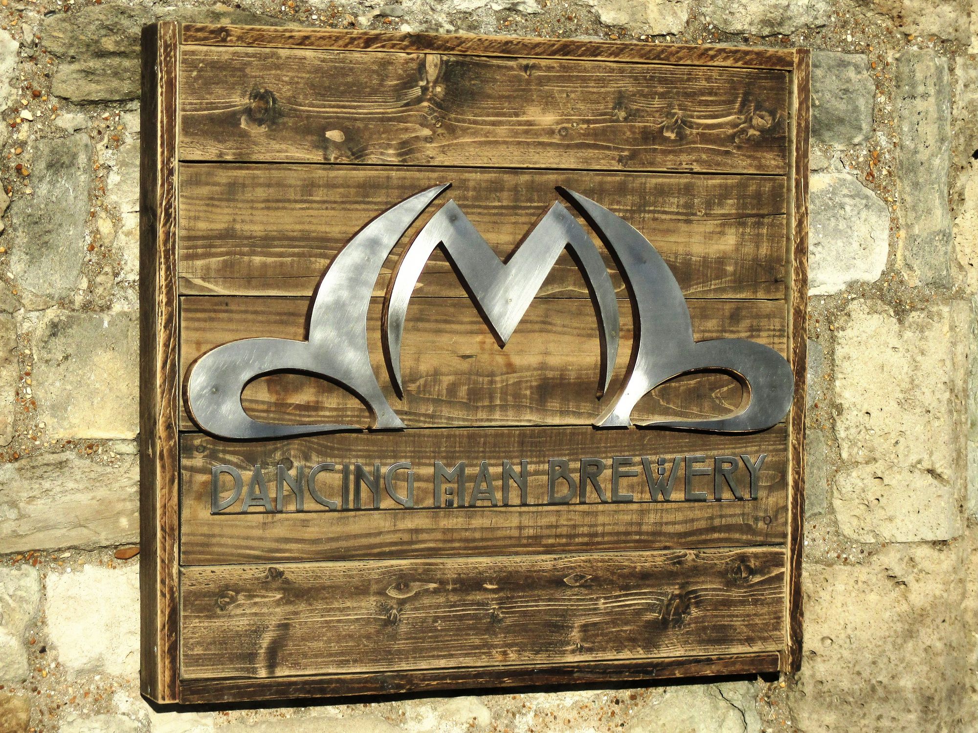 Dancing Man Brewey logo - 8th August 2017 (Photo: Pete Horn). (Sign). Published on 08-11-2017