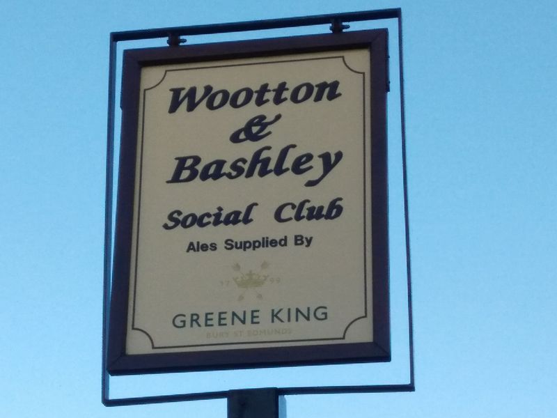 Wootton & Bashley Working Men's Social Club, Wootton. (Sign). Published on 06-07-2020