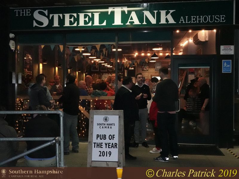 Steel Tank Alehouse, Chandler's Ford. (Pub, External, Customers, Branch). Published on 17-04-2019