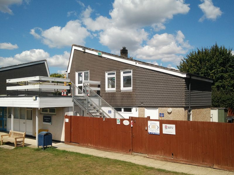 Romsey Rugby Club, Southampton Road clubhouse 21st July 2020. (External, Key). Published on 21-07-2020 