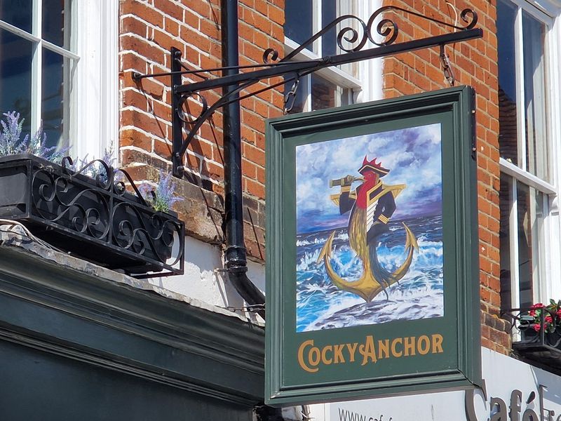 Cocky Anchor, Romsey (Photo: Pete Horn - 17/08/2025). (Sign). Published on 17-08-2025 