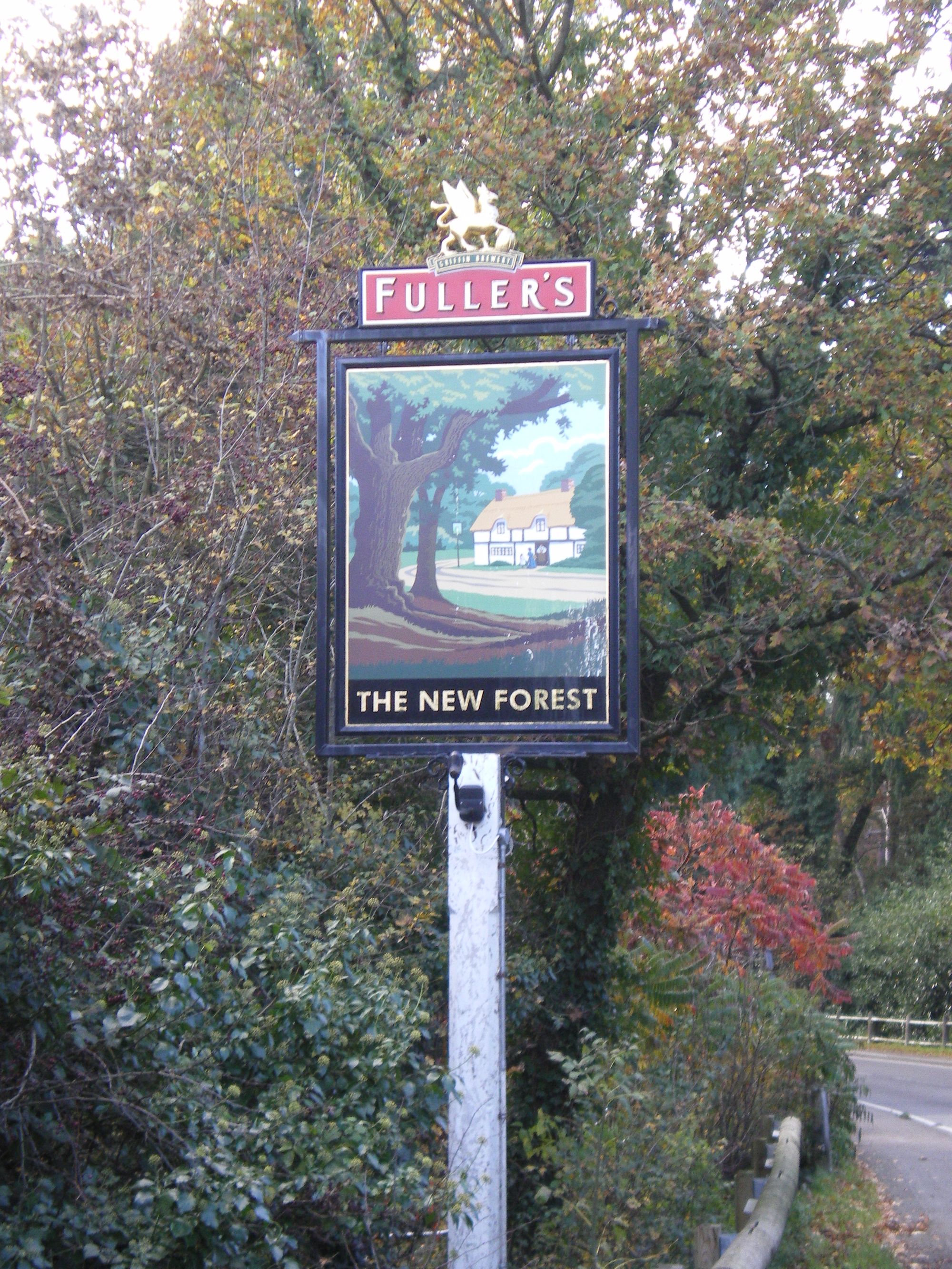 New Forest, Ashurst. (Pub, Sign). Published on 07-11-2010