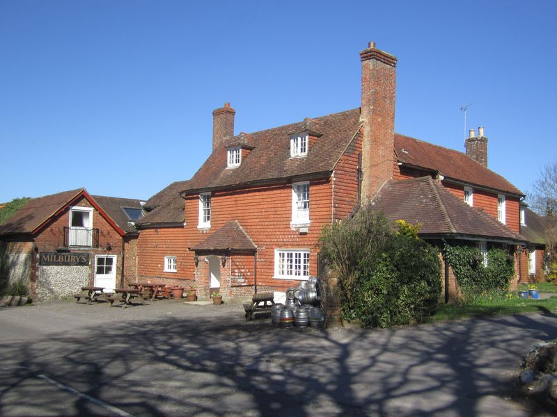 Milbury's, Beauworth in April 2013 (Photo: Pete Horn). (Pub, External, Key). Published on 20-04-2013