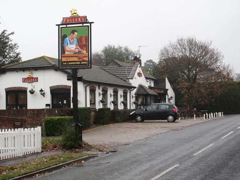 Carpenter's Arms, Bransgore. (Pub, External, Sign). Published on 29-12-2010
